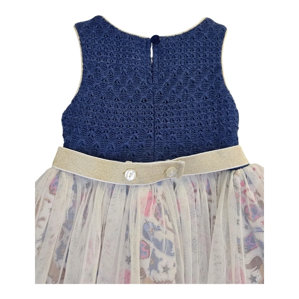 Sweet Heart Rose Toddler 3T Dress Blue With Horses And Boots Cowgirl